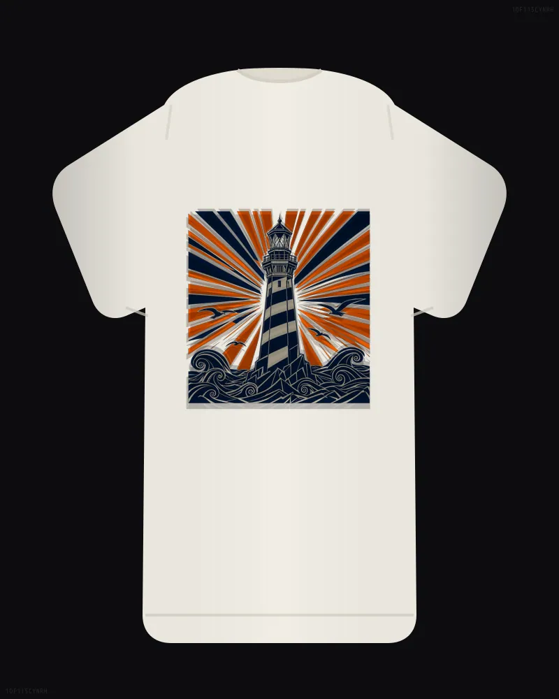 lighthouse sunburst // Coastal Deco #17 — back