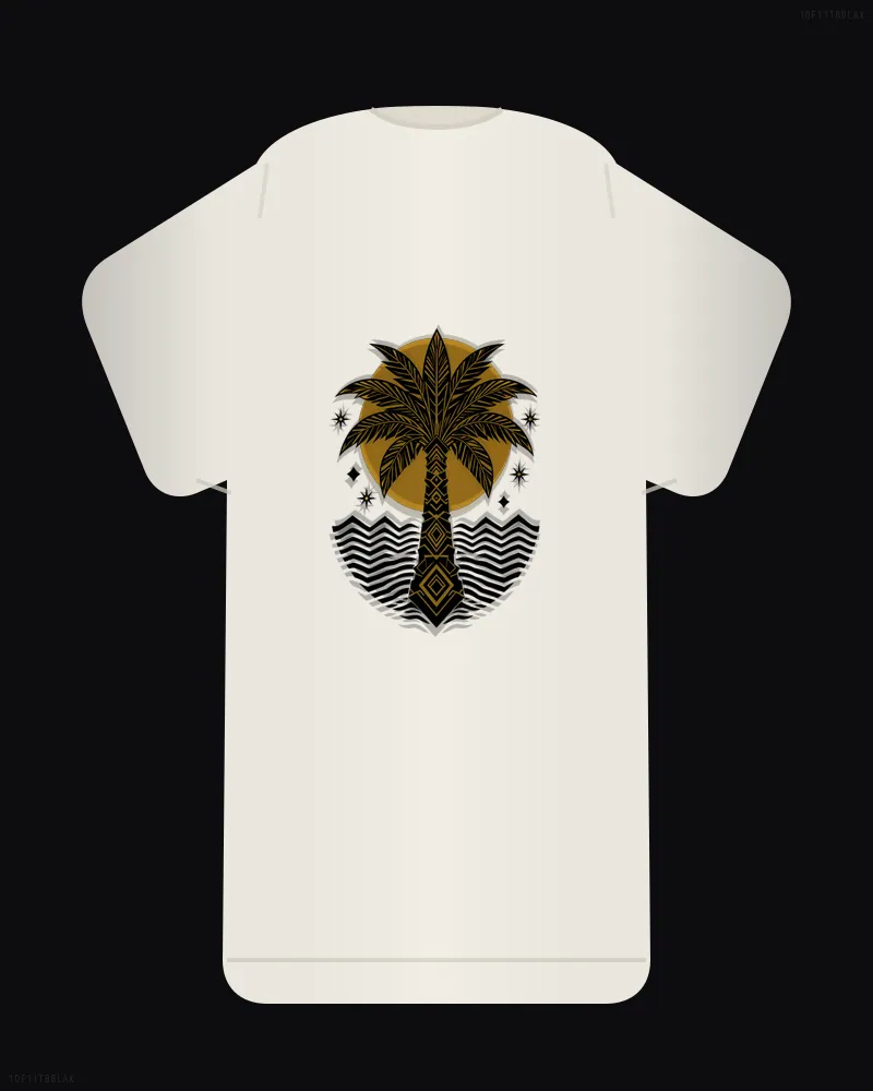 palm geometry gold // Coastal Deco #30 — back
