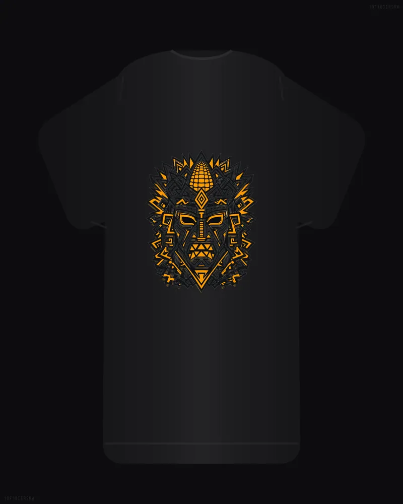 corn deity mask // Aztec Geometry #01 — back