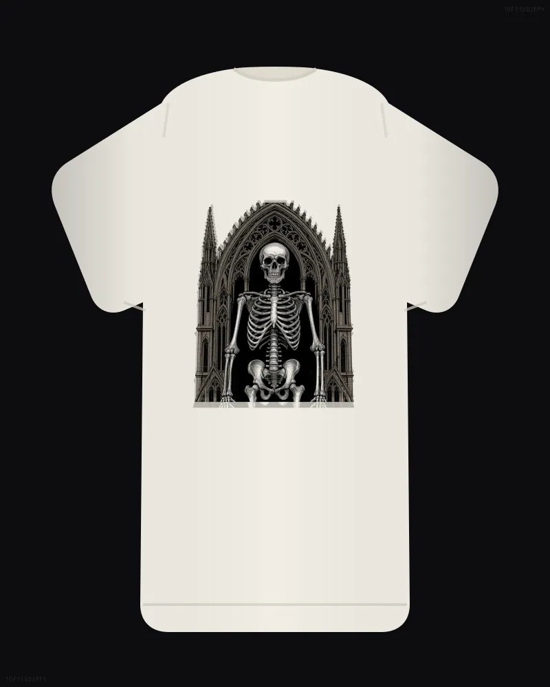 gothic arch skeleton // Monastery Ink #35 — back